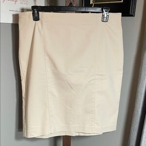 Van Heusen Cream Pencil Skirt